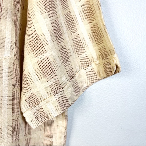 CUBAVERA Men's Size Large Casual Button Down Shirt Short Sleeves Linen Blend - Picture 4 of 6